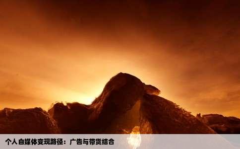 个人自媒体变现路径：广告与带货结合