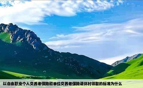 以自由职业个人交养老保险和单位交养老保险退休时领取的标准为什么